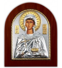 Святая Параскева - икона с серебром и позолотой (GOLD)