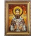 Святитель Григорий Палама - икона из янтаря (ар-87)