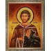 Святий Євген Севастійський - іменна ікона з янтаря, 60*80 см (ар-99)