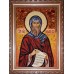 Святой Антоний Великий - икона из янтаря (ар-379)