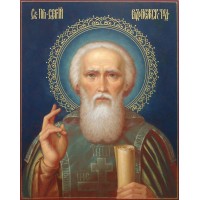 Святой Сергий Радонежский - писаная икона (ир-34)