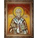 Тарасий Константинопольский - икона из янтаря (ар-85)
