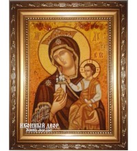 Тучная Гора - икона Богородицы, из янтаря (ар-165)