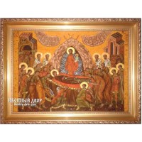 Успіння Пресвятої Богородиці - ікона з янтаря (ар-170)