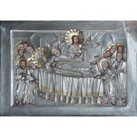 Успение Пресвятой Богородицы - икона с серебром (хм-53)