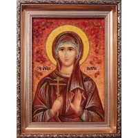 Валерия - Качественная именная икона из янтаря (ари-27)