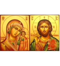 Вінчальні ікони Господь і Казанська Богородиця - ікони для весілля (Гр-71)