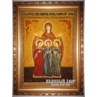 Віра, Надія, Любов та матір їх Софія - Чудова янтарна ікона (ар-168)