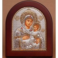 Вифлеемская икона Божией Матери - Красивая Икона из Греции с серебром и позолотой (GOLD)