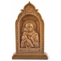 Владимирская икона Божьей Матери - резная икона из дерева (ДВ-14)