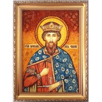 В'ячеслав Чеський - ікона з янтаря (ар-96)