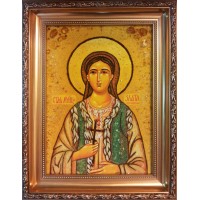 Злата Могленская - іменна ікона з янтаря (ар-240)