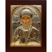 Святий Миколай Чудотворець - Ікона в рамці з дерева 156*190 мм (009KRG)