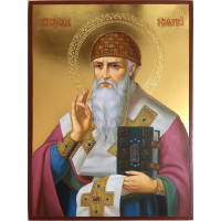 Икона, писаная на доске, святитель Спиридон Тримифунтский (ас-2)